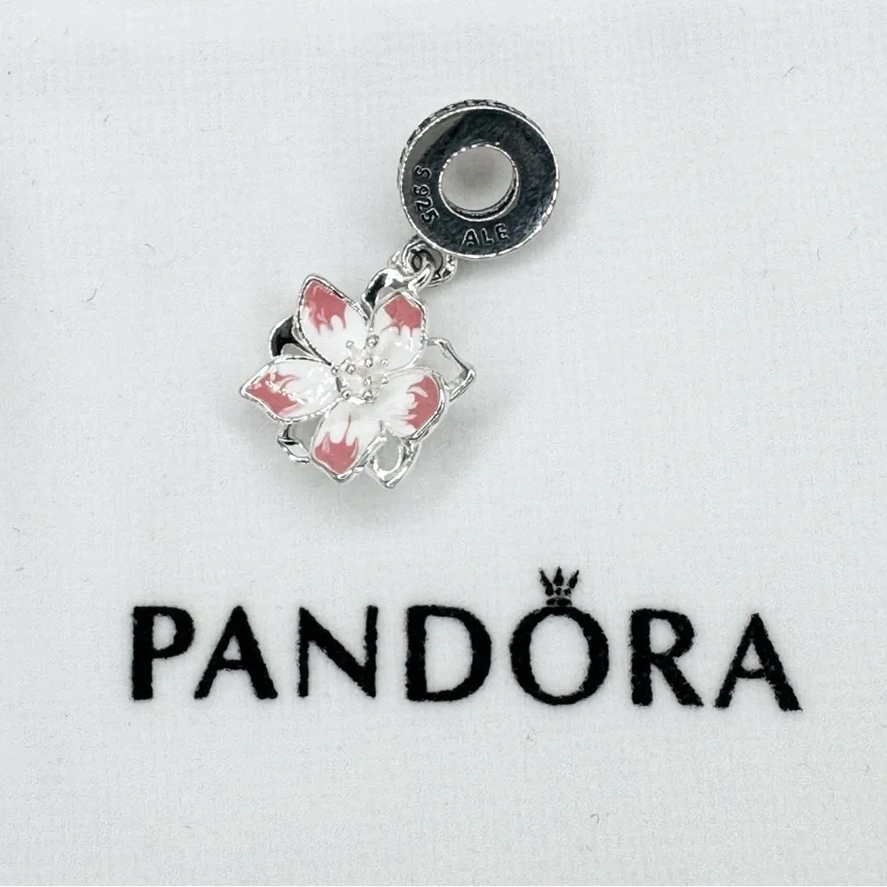 Cherry Blossom Dangle Charm (Silver) - Picture 2 of 3